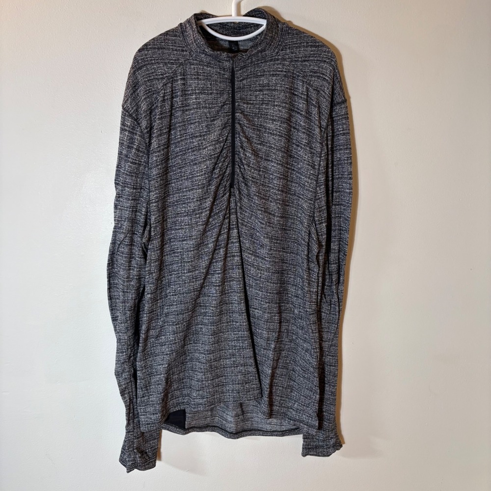 Lululemon Surge Warm Half-Zip Heathered Black Size Large‎